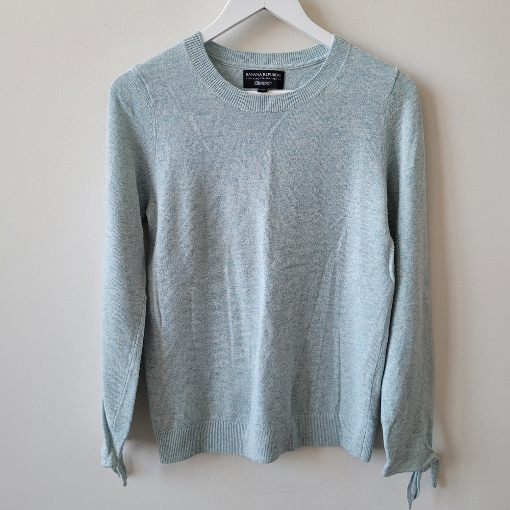 Banana Republic Filpucci Merino Wool Light Blue Women's Sweater Size Small